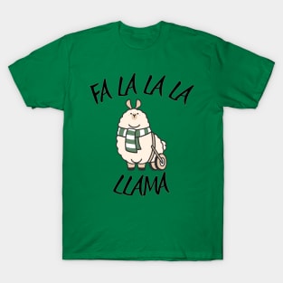 Falalala Llama Holiday Design T-Shirt